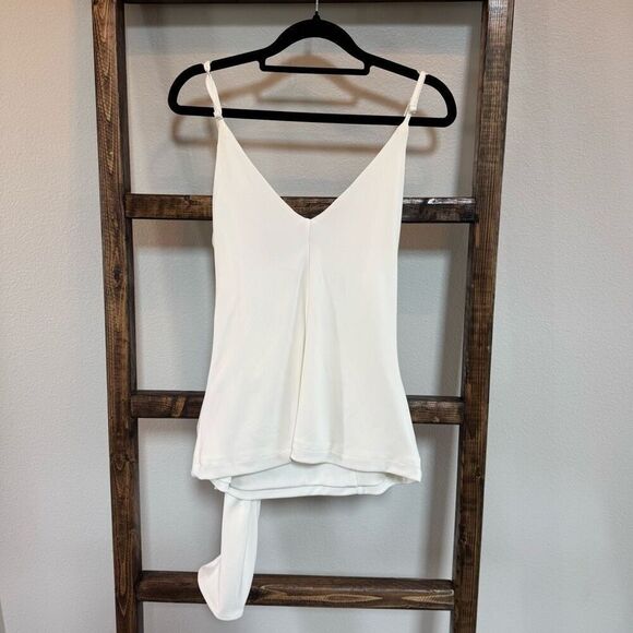 NWT C/MEO Collective Ivory Interrupt Twist-Front Top - Picture 5 of 6